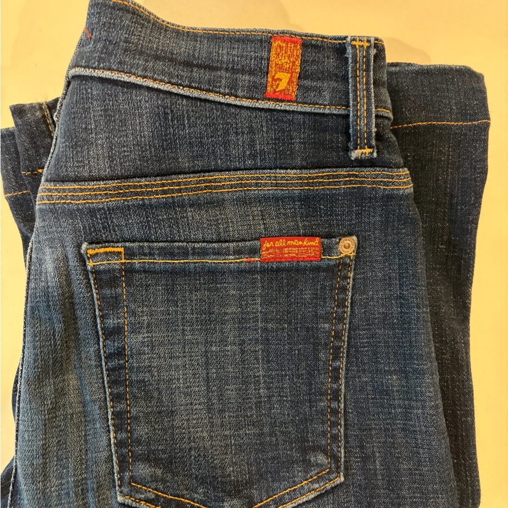 7 For All Mankind Dark Blue Women's Trouser Jeans